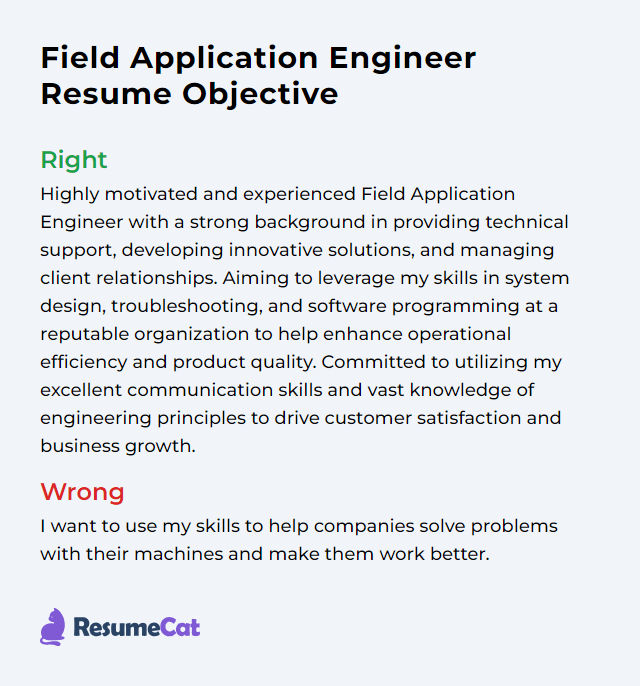Top 18 Field Application Engineer Resume Objective Examples