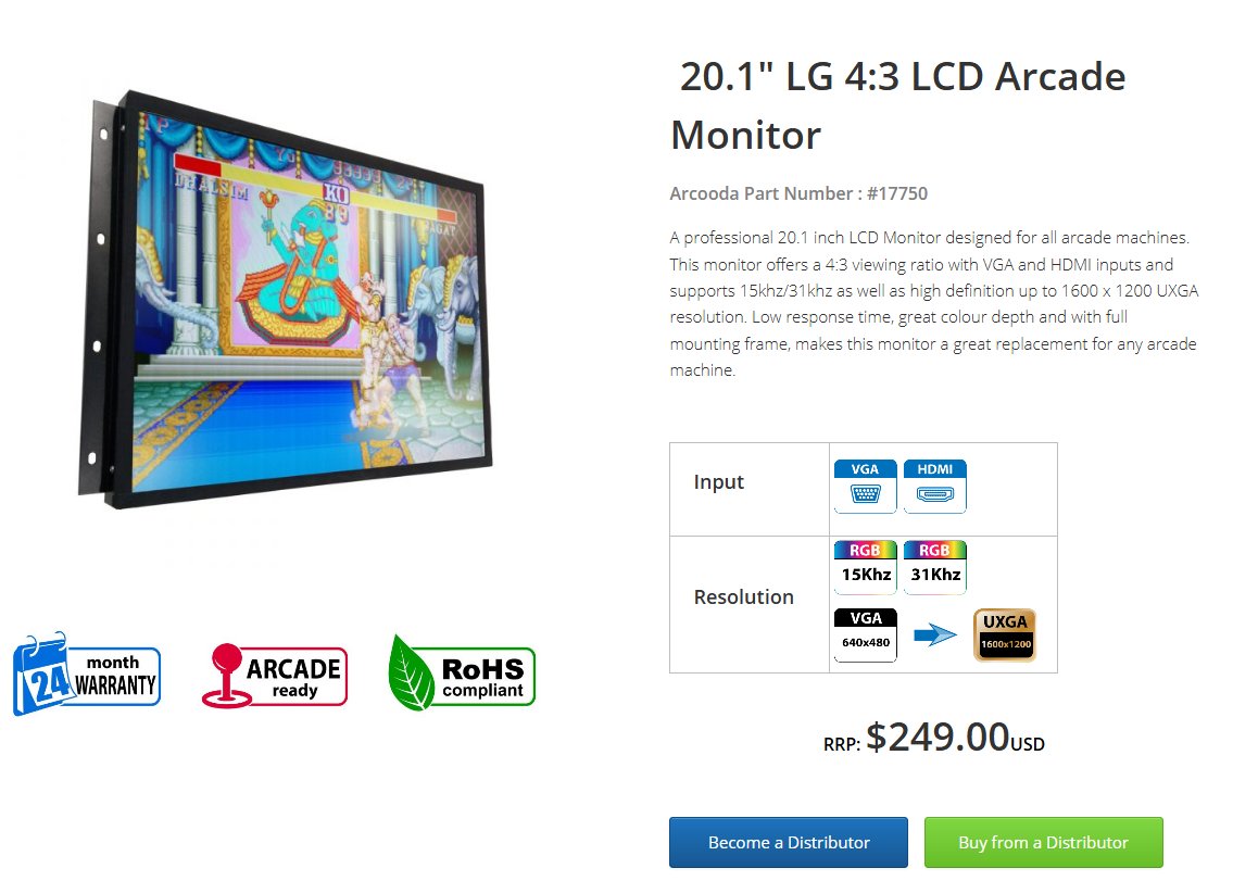 New 43 LCD aimed at arcade/retro market Museum of the Game Forums