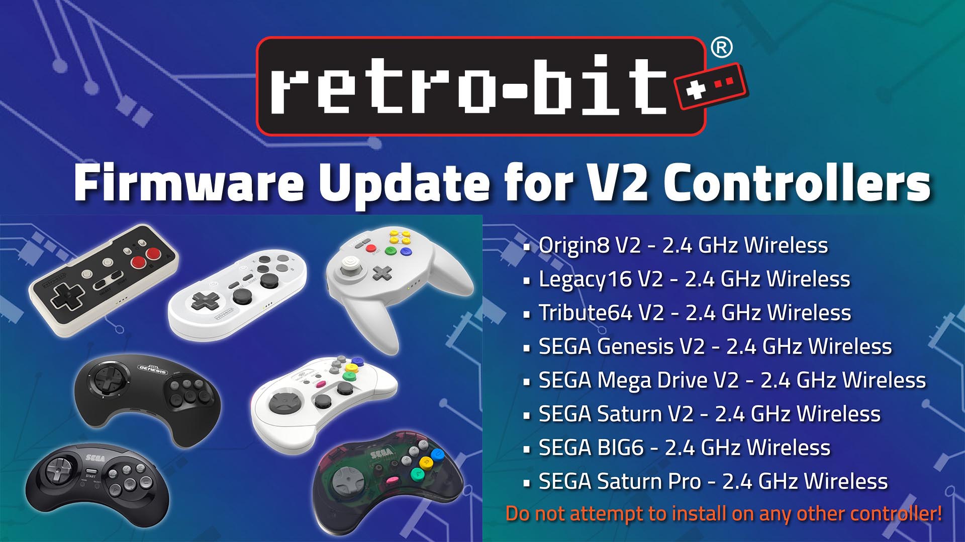 RetroBit Adds USB Support to v2 Wireless Controllers