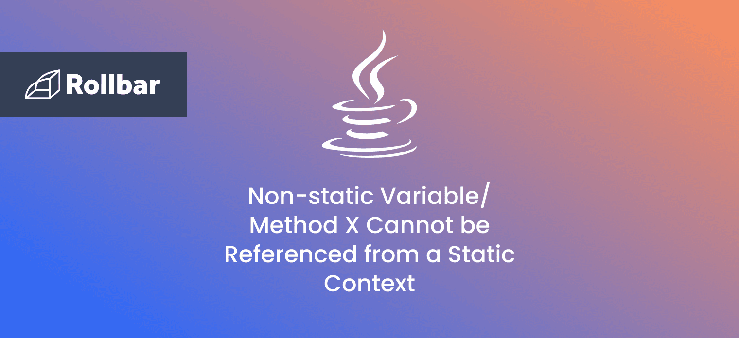 Java error non static method cannot be referenced from static context