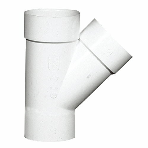 Ipex PVC Fitting Sanitary Wye 45° Angle Spigot x Hub x Hub
