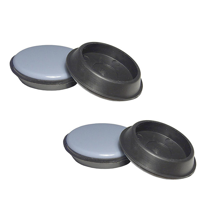 SLIDEX Glides Teflon® 2 1/4" Black and Grey 4/Pk 23117 RONA