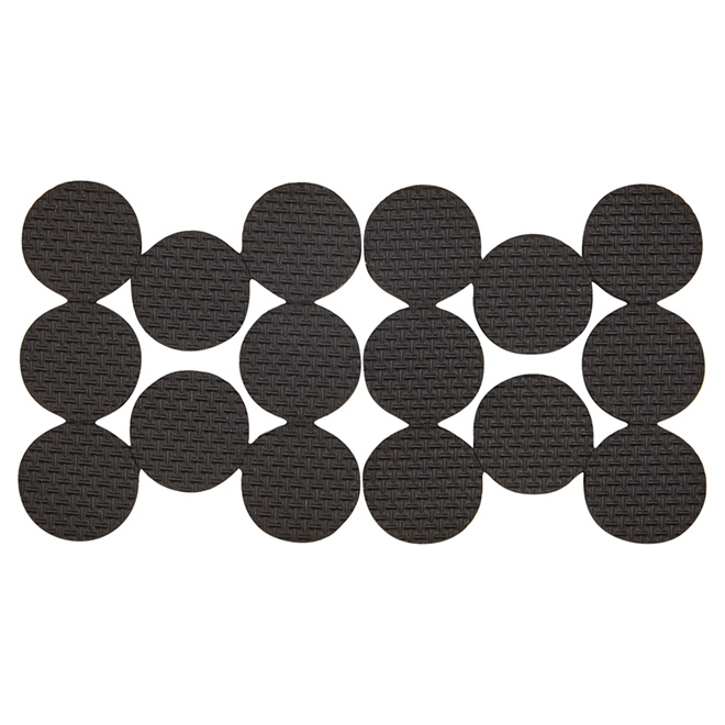 ANTISKID NonSkid Gripper Pads Round Black 1" 16/Pk 23284 RONA