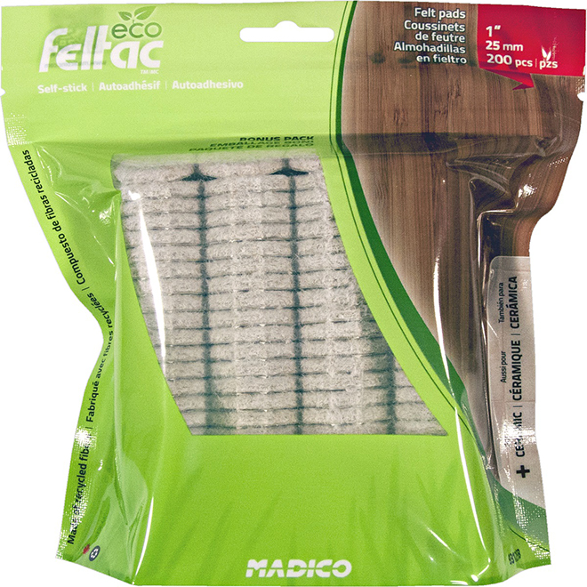 MADICO NailOn Felt Pads Round 1" 200/Pack 93125SB RONA