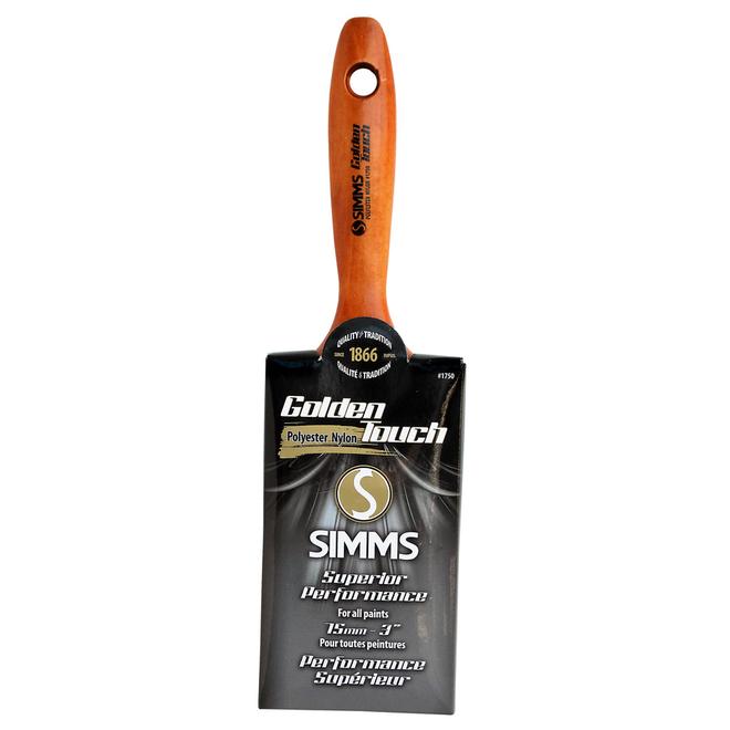 Simms Golden Touch 1Pack Nylon/Polyester Flat Head 75 mm Paint Brush