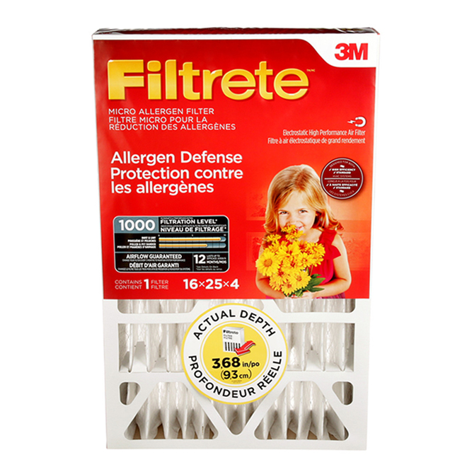 MERV 11 Pack of 4 Filtrete High Performance Furnace Filter Air Filter 16x25x4