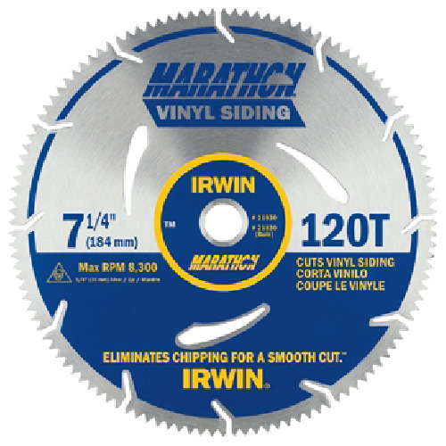 Irwin Marathon Panneling Circular Saw Blade 7 1/4in Dia 120 Tooth