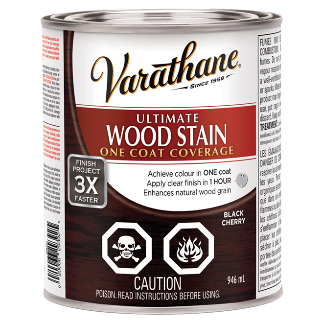 VARATHANE 946 mL Ultimate Wood Stain Black Cherry 286782 RONA