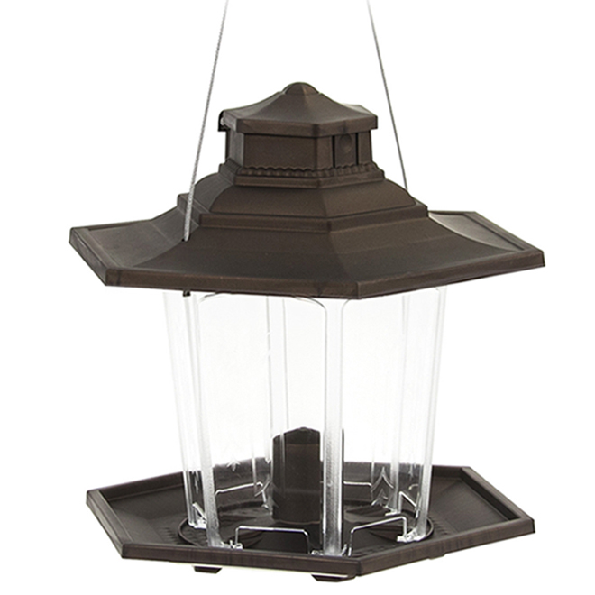 Stokes Lantern Bird Feeder 2.6 lb Plastic Matte Bronze Finish 700