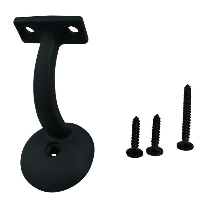 Support En Metal Pour Main Courante Moderne Noir Hbw22bl Rn Rona