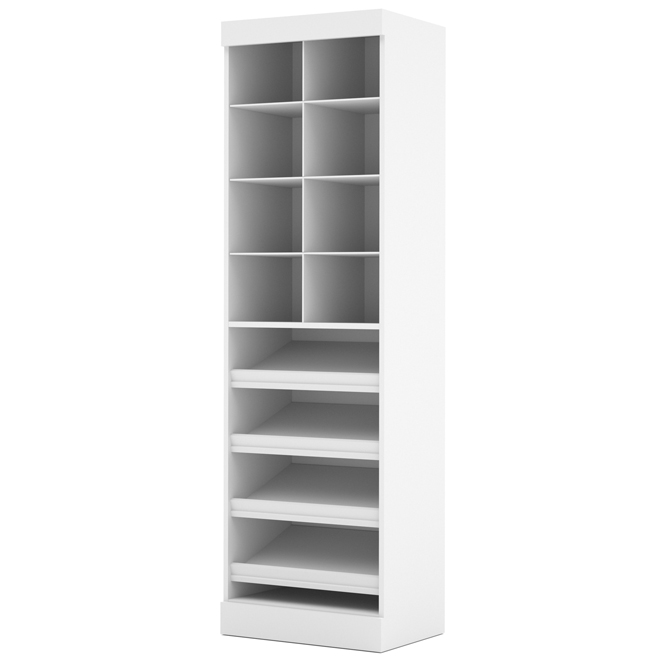 BESTAR Meuble de rangement à casiers « Pur », 25 po, blanc 2616417 RONA