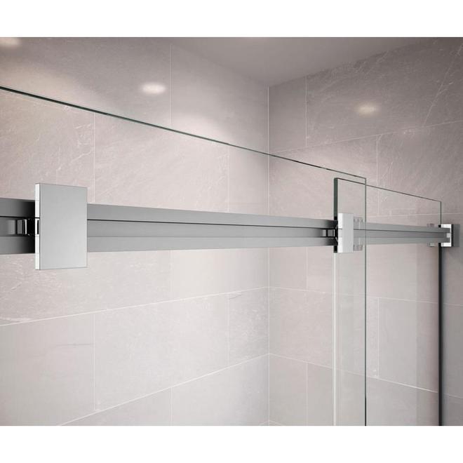 Maax Duel Shower Sliding Door Frameless Tempered Glass Lotus