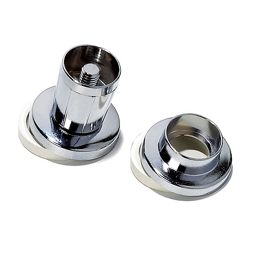 Taymor Adjustable Shower Rod Flange Chrome Polished Aluminum 2 Per
