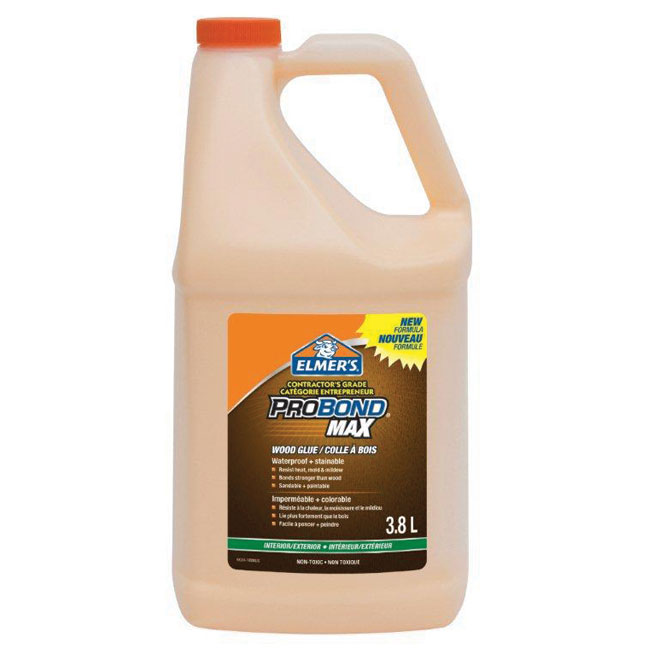 Elmer's Probond Max Wood Glue Waterproof Contractor Grade 3.78 L