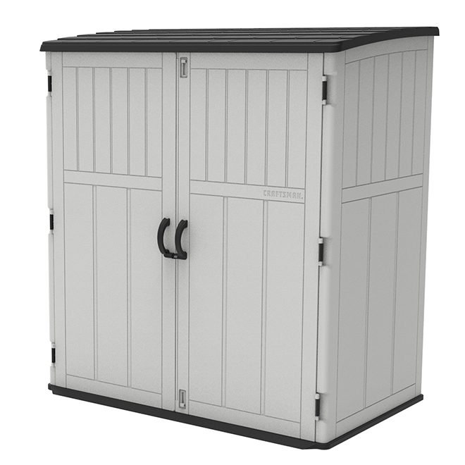 Craftsman Garden Shed Vertical 4' x 6' White and Grey BMSC6251 RONA