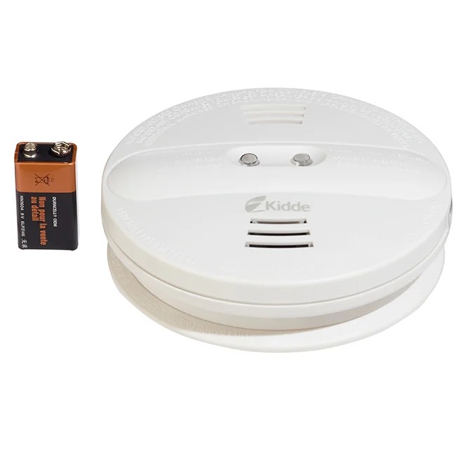 Kidde Battery Powered Smoke Detector Dual Sensor 120v White