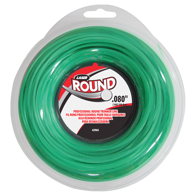 Laser Gas/Electric Spooled Round Trimmer Line Green Nylon 160ft