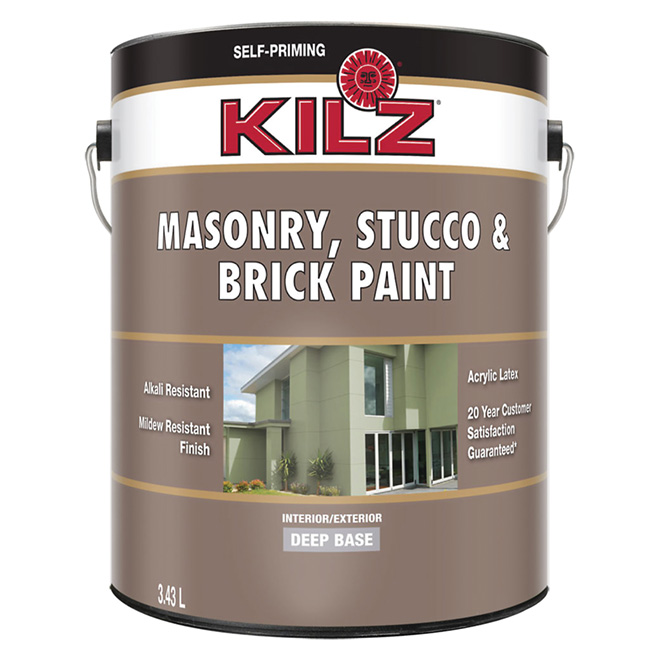 KILZ Masonry, Stucco and Brick Paint Deep Base 3.43 L L341001C RONA