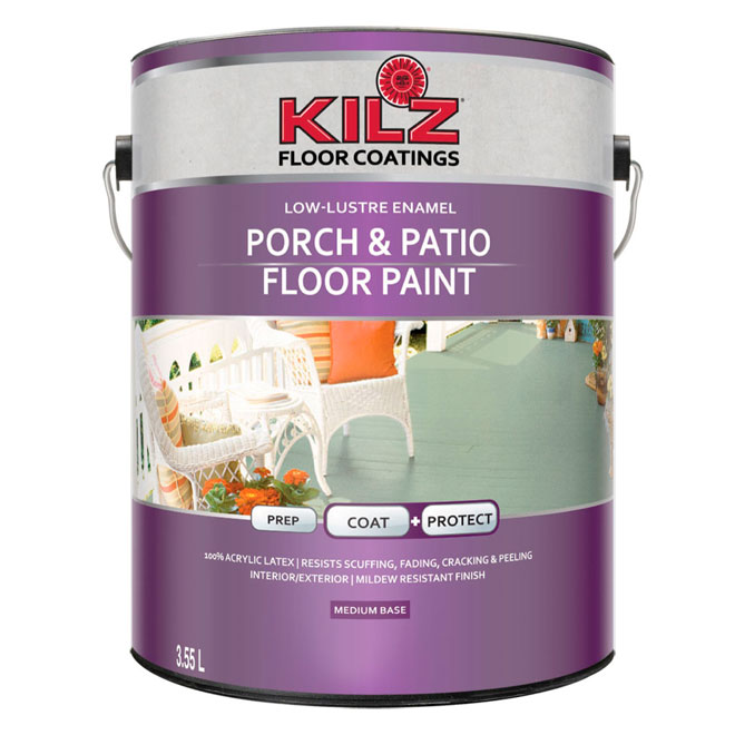 Kilz Porch and Patio Floor Acrylic Paint LowLustre Enamel Medium