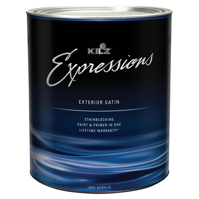 KILZ Exterior Latex Paint and Primer Satin Finish E534104C RONA
