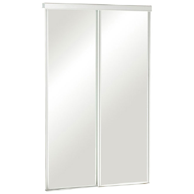 COLONIAL ELEGANCE Frameless Mirror Sliding Door, 48'' x 80 1/2