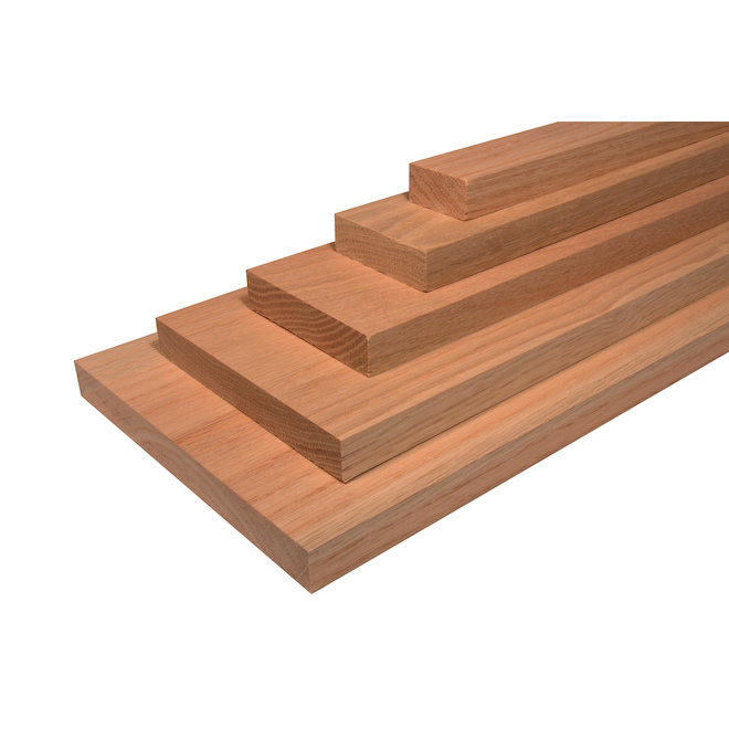 1in x 8in x 6ft Red Oak Appearance Board RONA