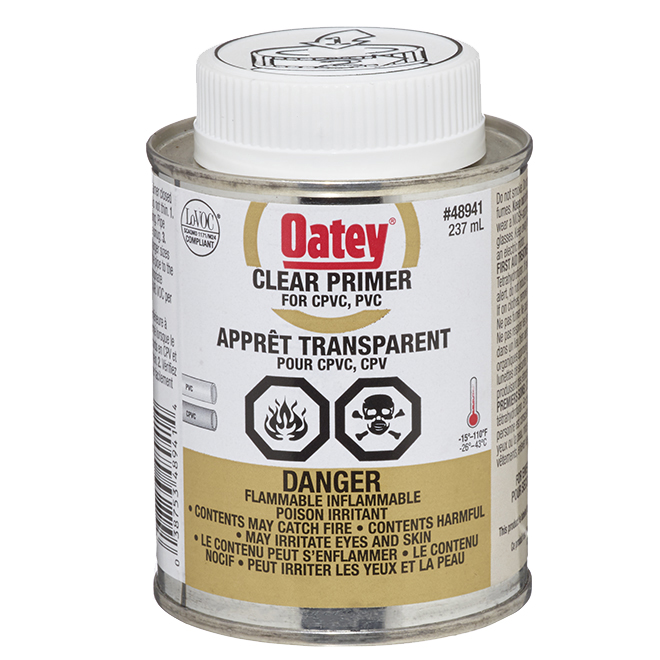 Oatey PVC/CPVC Clear Primer Low VOC Flammable 237ml 48941 RONA