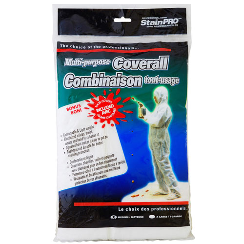 Stainpro Disposable Medium Paint Coverall Paper Zippered