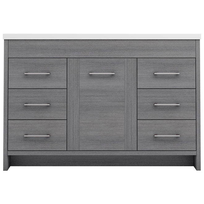 Diamond Now Waverly 48In Grey Engineered Wood 1Door/6Drawer