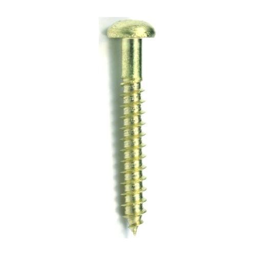 Reliable Fasteners Pan Head Wood Screws 8 x 1in Brass 6 Per