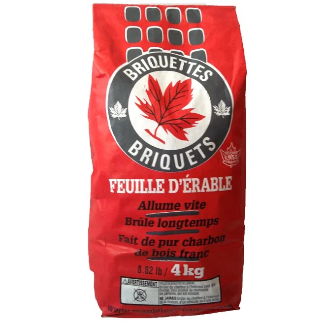 FEUILLE D'ERABLE Briquettes de charbon, 4 kg RONA