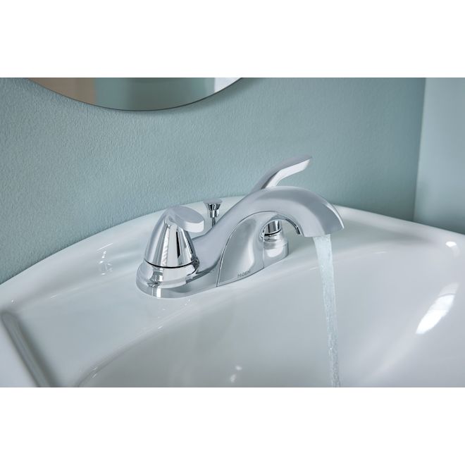 Moen Adler Chrome 2Handle Deckmount Bathroom Sink Faucet 84603 RONA