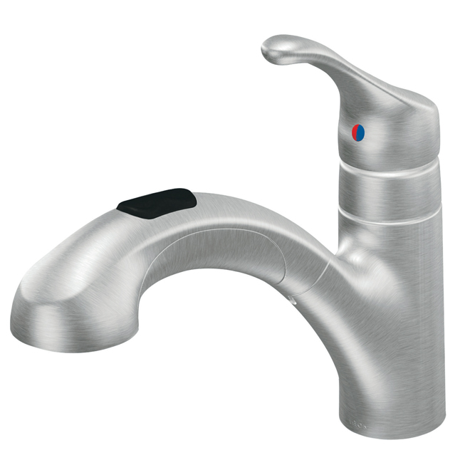 Moen Renzo Stainless Steel 1 Handle Deck Mount PullOut Residential