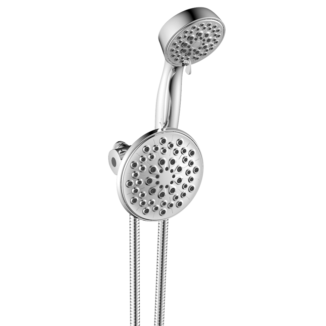 Project Source Shower Head and Handheld Shower Set Chrome Finish