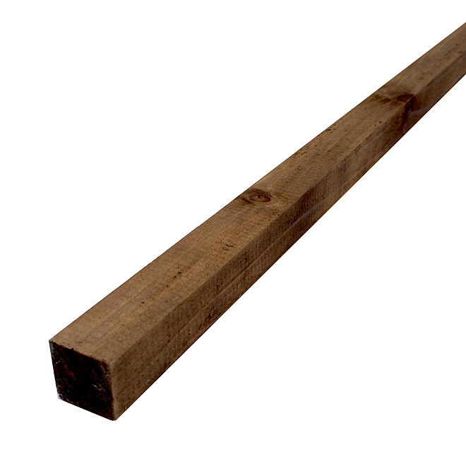 Treated Wood Brown 2 in x 2 in x 8 ft 9315507 RONA