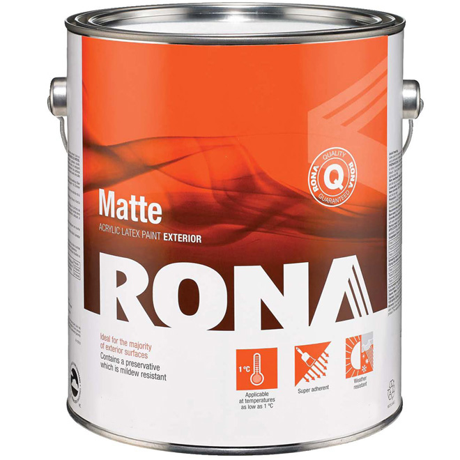 RONA Exterior Acrylic Latex Paint 3.7 L White Matte RONA