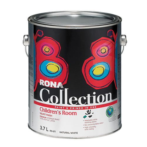 Rona Children's Room Interior Acrylic Latex Paint and Primer in One