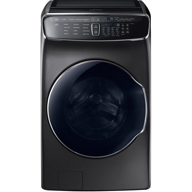 Samsung FrontLoad Electric Washer with FlexWash 6.9cu ft Black