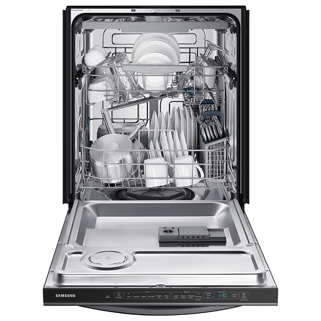 Samsung 48 dB Black Stainless Steel Dishwasher with StormWash
