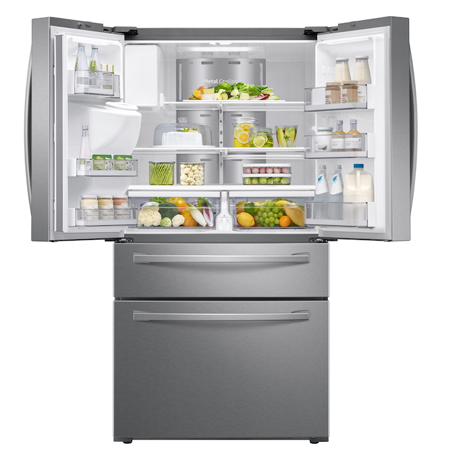 Samsung Refrigerator with Touchscreen French Doors 28cu ft 36in