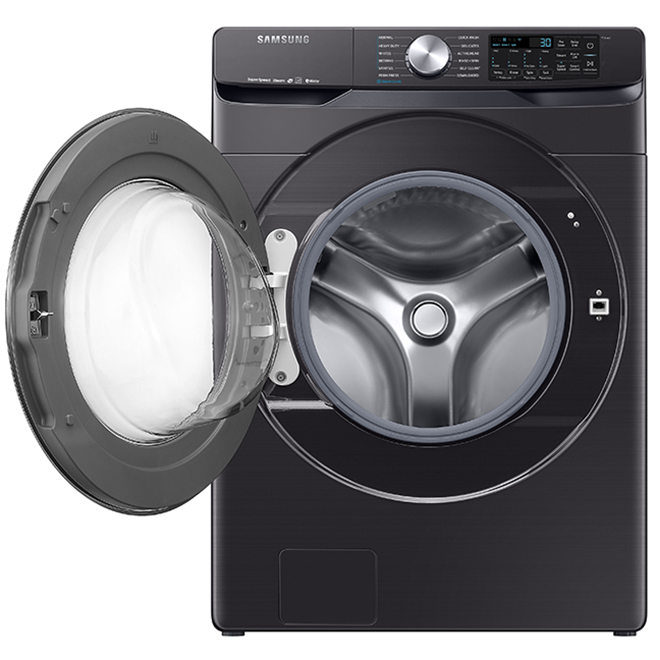 Samsung 5.2 cu. ft. Smart Front Load Washer with Super Speed in Black