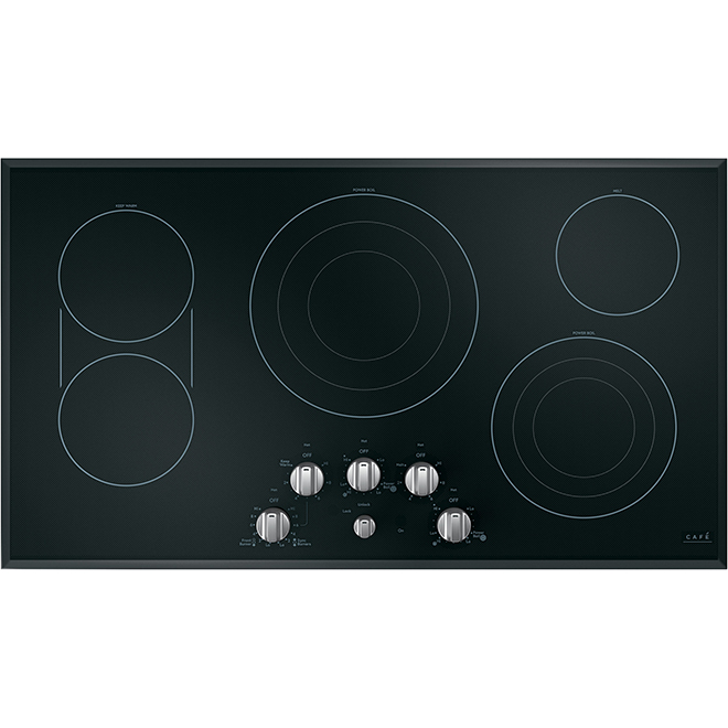 GE Cafe Electric Cooktop 36" Black/Stainless Steel CEP70362MS1 RONA