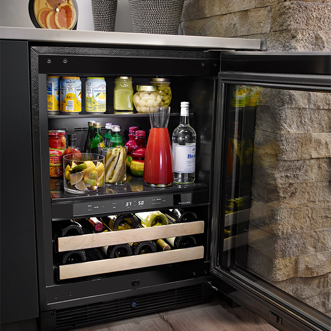 KitchenAid Compact Refrigerator 4.8 cu.ft Stainless Steel KUBR204ESB