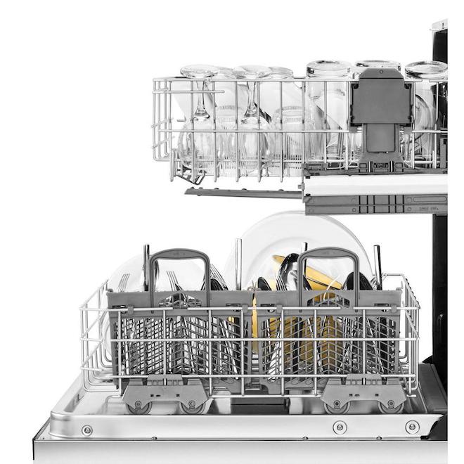 Whirlpool BuiltIn Dishwasher with Fan Dry 24in Stainless Steel