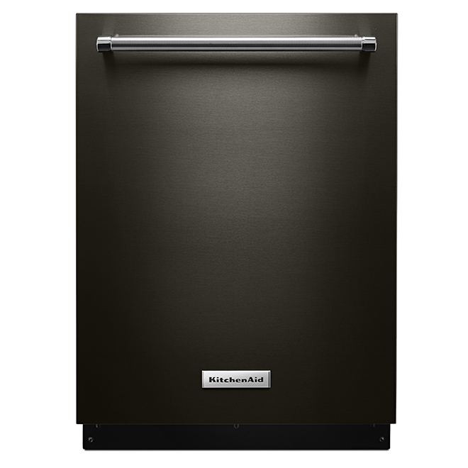 KITCHENAID BuiltIn Dishwasher SmudgeProof Finish 24" Black SS