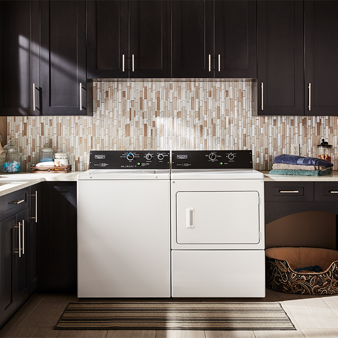 Maytag(R) CommercialGrade Gas Dryer 7.4 cu. ft. White MGDP575GW RONA