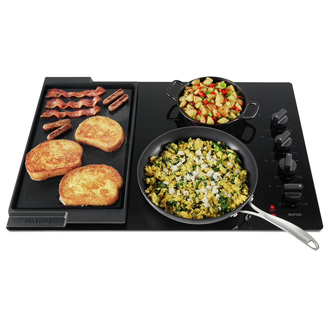 Maytag BuiltIn Cooktop with Grill and Griddle 30in Black