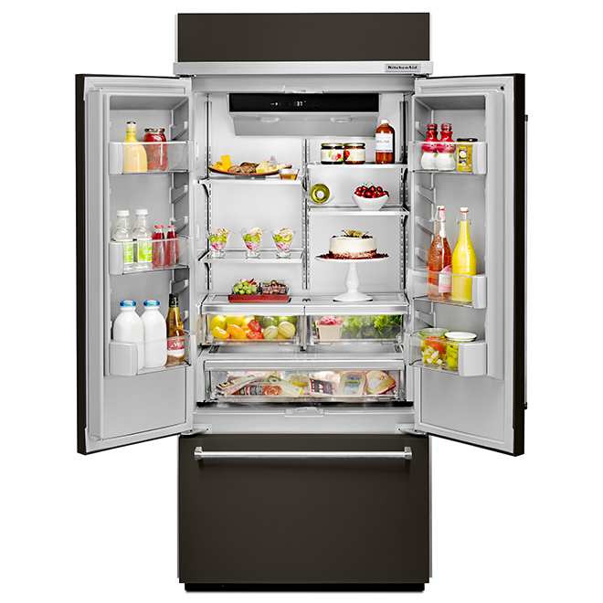 KitchenAid French Door Refrigerator 36in 20.8cu ft Black