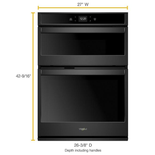 27'' Whirlpool(TM) Double Wall Oven SelfCleaning Black WOC54EC7HB