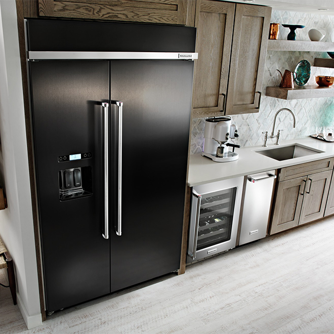 KitchenAid Builtin SidebySide Refrigerator 48in 29.5cu ft